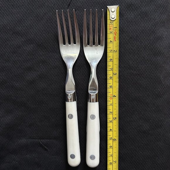 WF Washington Forge Mardi Gras Stainless Off White Plastic Handle flatware 6 pcs - Picture 13 of 13